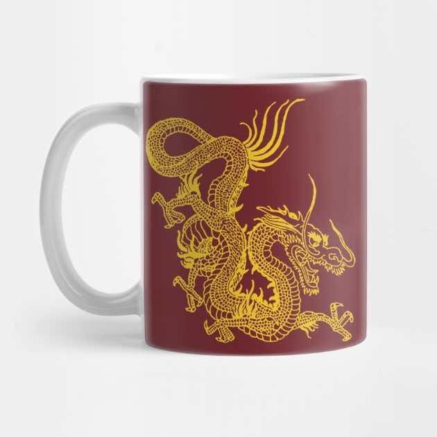Yellow Chinese Dragon by EddieBalevo
